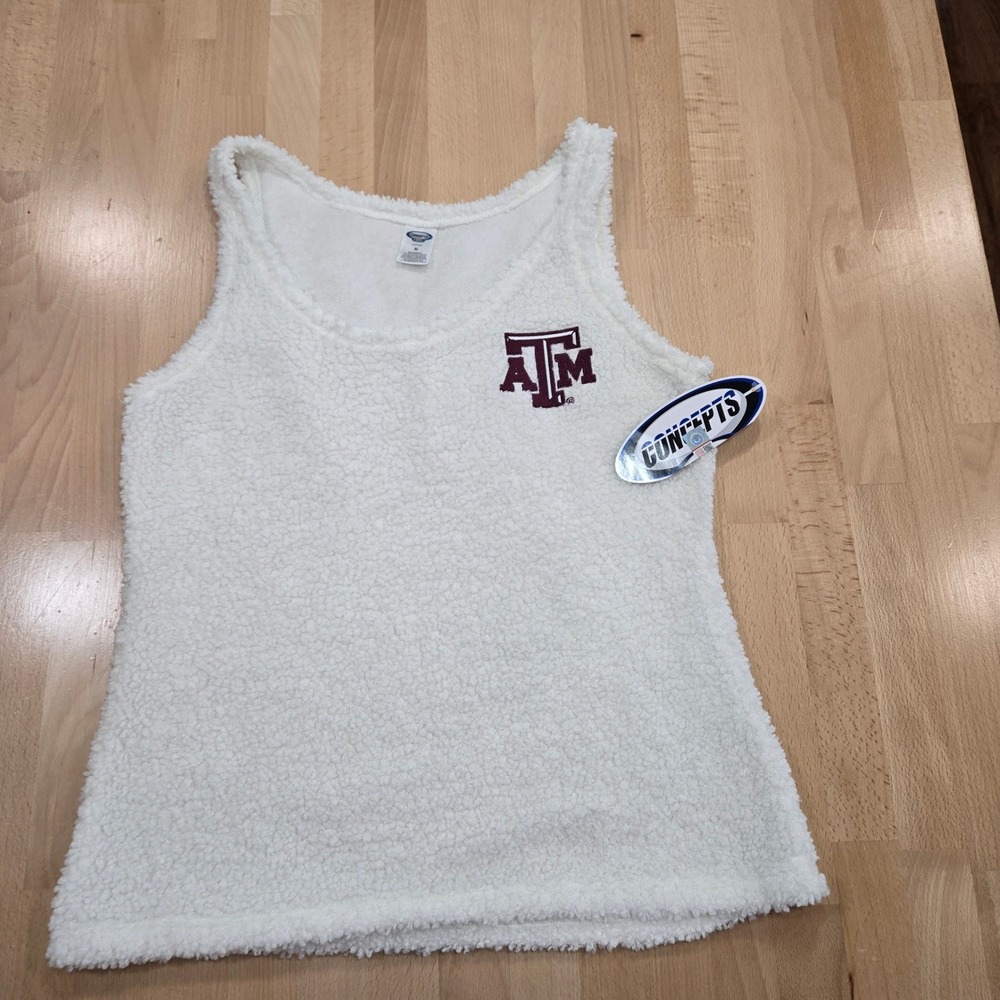 Concepts Sport NCAA Texas A&M Aggies Tank Top Sherpa Sleeveless Shirt M